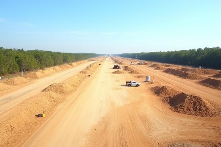 Extensive commercial lot clearing for new construction in Spring Hill